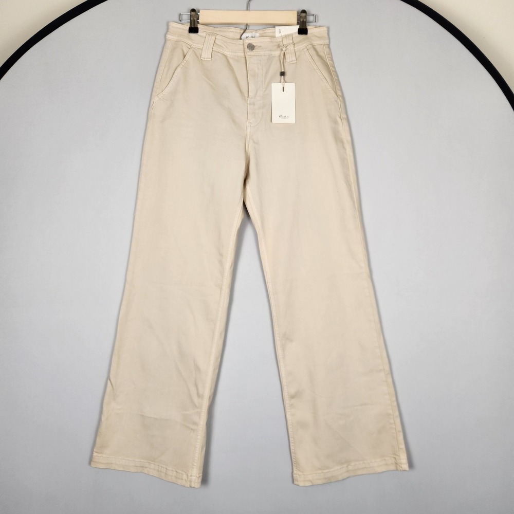 Kancan Beige High Rise Holly Flare Wide Leg Pants Womens 11/29 NWT Stretch